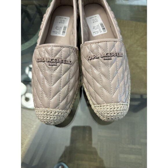 Karl Lagerfeld Quilted Beige Loafers - Picture 2 of 15